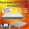 PACK CAMA ECONÓMICA LOW COST DE BASE TAPIZADA MÁS COLCHÓN VISCOLÁSTICO 👉OFERTÓN❗ 💯LA MÁS BARATA👌 "COLCHONES LOW COST" EN PALMA