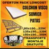 PACK ECONÓMICO LOW COST DE SOMIER MÁS COLCHÓN VISCOLÁSTICO 👉OFERTÓN❗ 💯EL MÁS BARATO👌 "COLCHONES LOW COST" EN PALMA
