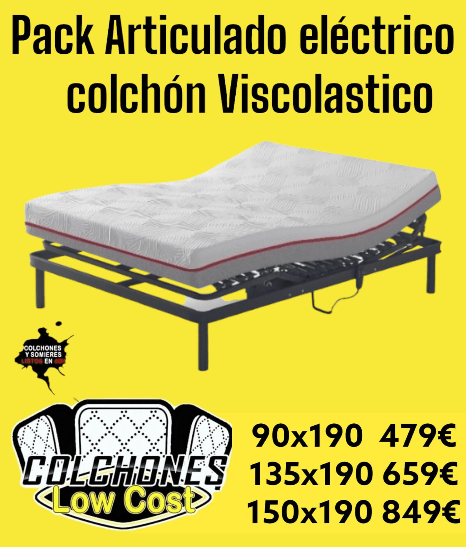 PACK CAMA ARTICULADA CON COLCHON